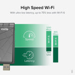 Plugable USB 3.0 Wi-Fi 6 AX1800 Wireless Adapter, Black (USB-WIFIAX)