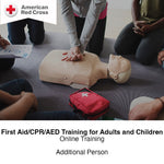 American Red Cross Blended First Aid, CPR & AED Training for Adults & Children, 1 Additional Student (ARCCPRAEDFABLD1)