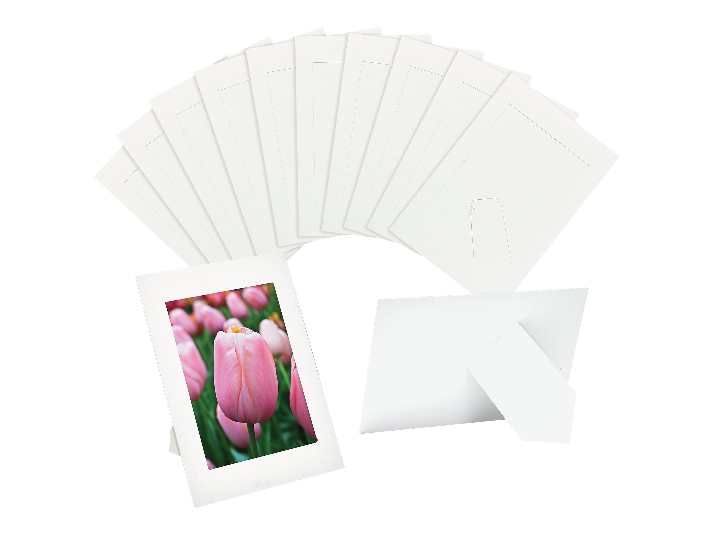 Better Office 4" x 6" Cardstock Picture Frame, Satin White, 50/Pack (64611-50PK)