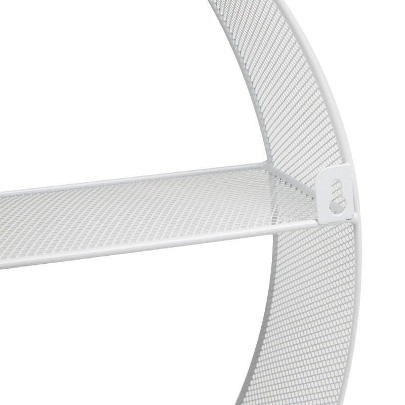 Mind Reader 2 Metal Circular Floating Shelves, 18" x 4" x 18", White (WALLCIR-WHT)