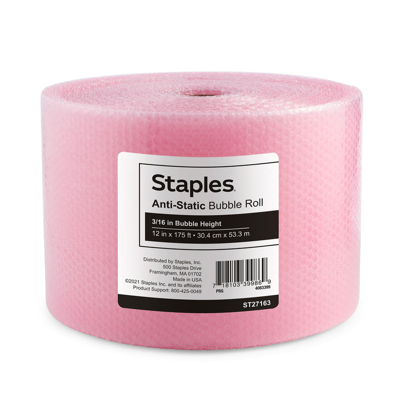 3/16" Antistatic UPS Approved Bubble Roll, Anti-Static, 12" x 175' (4072825)