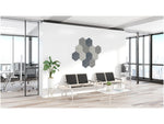 Luxor Reclaim Stick-On Decorative Acoustic Panels, 11"H x 9.5"W, Ocean Foam Combo PET, 12/Pack (RCLMHEX001)