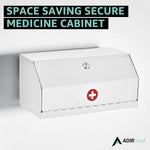 Viva Comfort Steel Secure Surface-Mount Medicine Medical Cabinet, 0.2 cu. ft., White, (ADI999-05-WHI-MK)