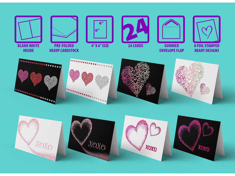 Better Office Personal Note Cards, Assorted Colors, 24/Pack (64651-24PK)