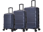 DUKAP Sense 3-Piece Hardside Spinner Luggage Set, TSA Checkpoint Friendly, Blue (DKSENSML-BLU)