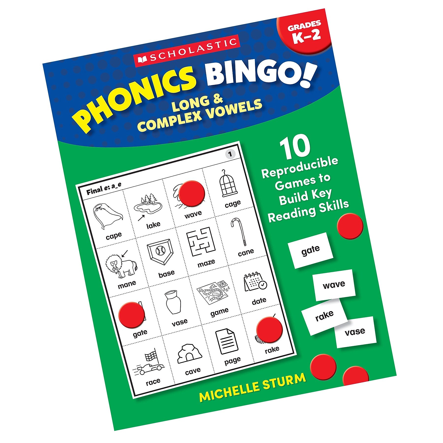Scholastic Teaching Solutions Phonics Bingo: Long & Complex Vowels Activity Book (SC-9781546106500)