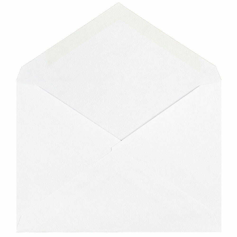 JAM Paper A2 Booklet Envelope 4 3/8" x 5 3/4", White, 100/Pack (4023206d)
