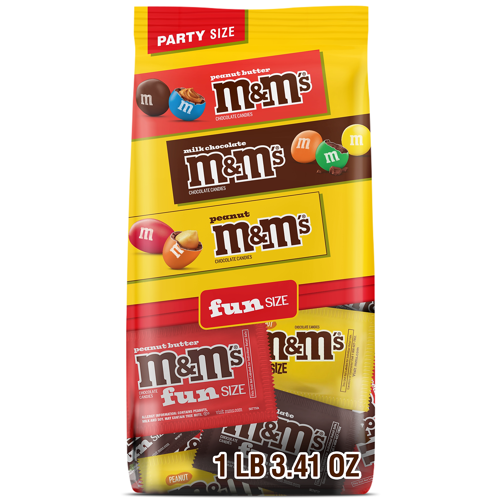 M&M'S Fun-Size Milk Chocolate Candy Variety Pack, 19.41 oz., 35 Pieces (460668)
