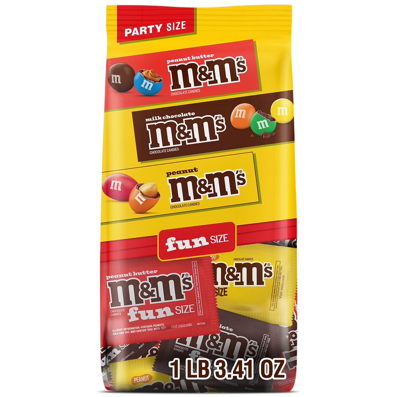 M&M'S Fun-Size Milk Chocolate Candy Variety Pack, 19.41 oz., 35 Pieces (460668)