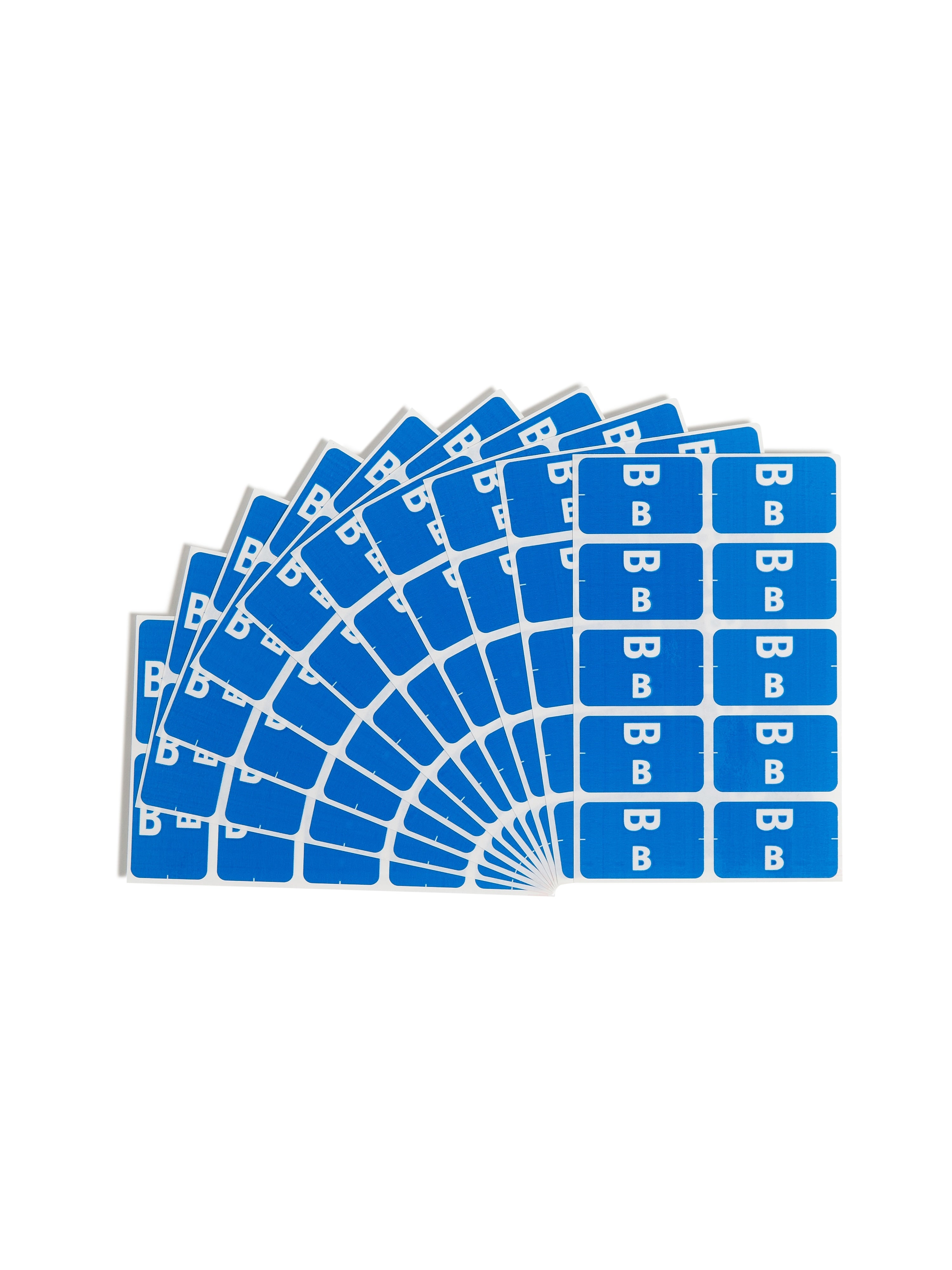 Smead® Alpha-Z Color-Coded Second Letter "B" Labels, 10 Labels Per Sheet, Dark Blue, 1"H x 1 5/8"W, 100 Labels/Pk