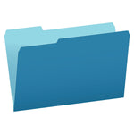 Pendaflex Recycled File Folder, 1/3-Cut Tab, Legal Size, Blue, 100/Box (43501/3BLU)