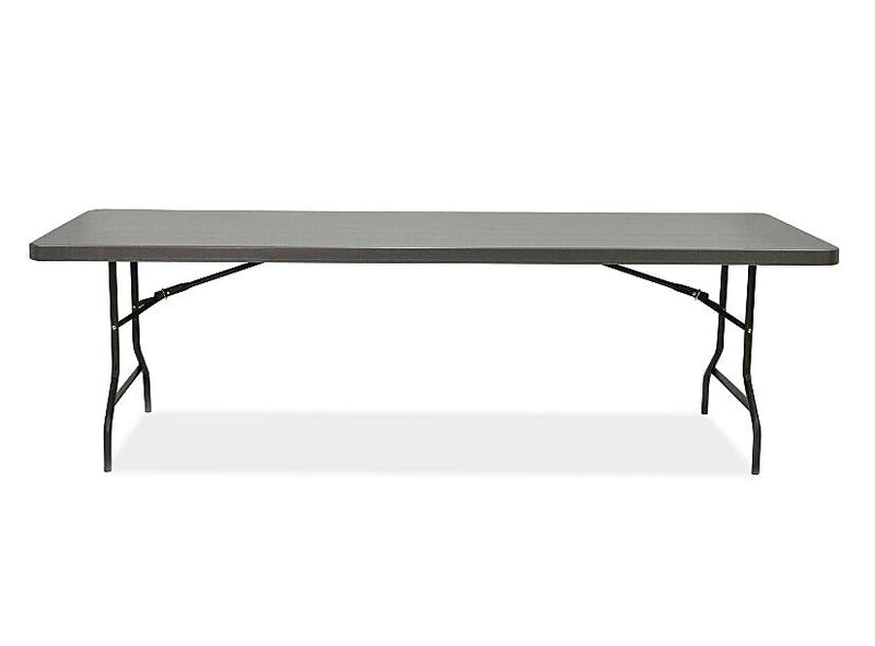 Iceberg IndestrucTable Commercial Folding Table, Rectangular, 96" x 30" x 29", Charcoal Top (ICE65537)