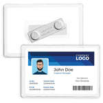 Staples Magnetic Badge Holders, 2.25" x 3.5", Vinyl, Clear, 25/Pack (51925)