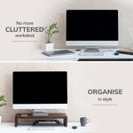 Anji Mountain Mango Wood Monitor Stand, Up to 32" Monitor, Walnut (MS-FNG-WAL)