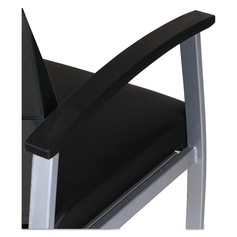 Alera metaLounge Series Polyurethane Bariatric Guest Chair, Black (ALEML2219)