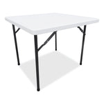 Alera® Square Plastic Folding Table, 36w x 36d x 29.25h, White (ALEPT36SW)