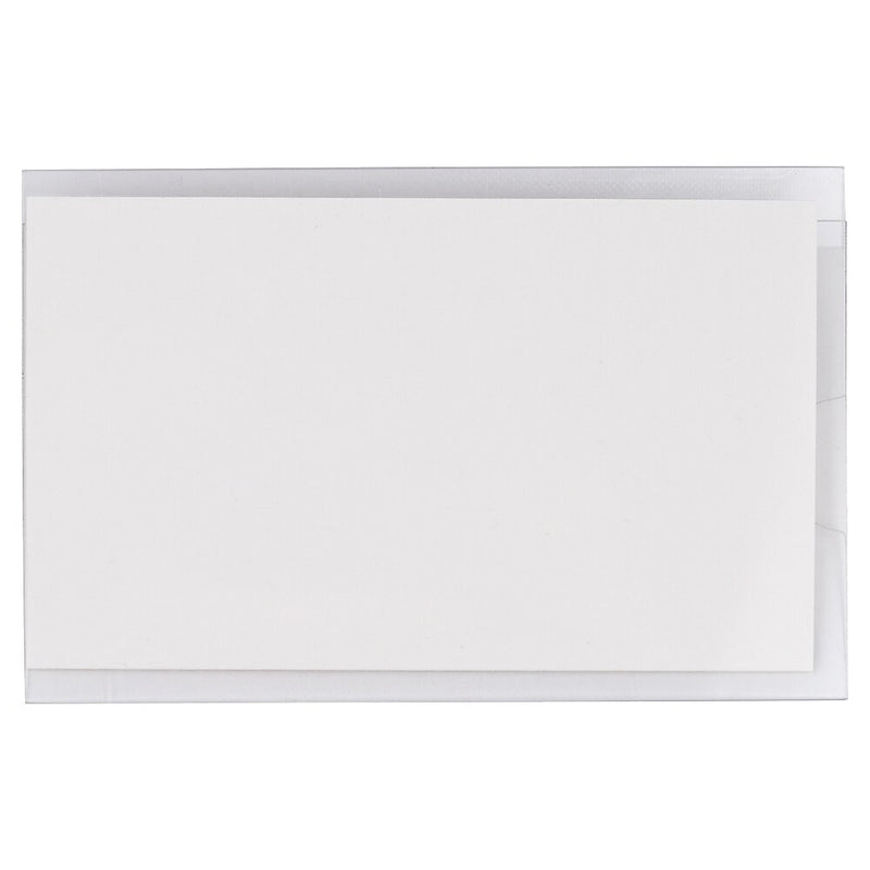 JAM PAPER Plastic Name Tags with Clamp Hook, 3 5/8" x 2 1/4", Clear, 24/Pack (401139014)