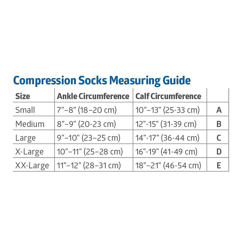 Curad 15-20mmHg Knee High Cushioned Compression Socks, Black, A Size, Regular Length, Each (MDS1714ABH)