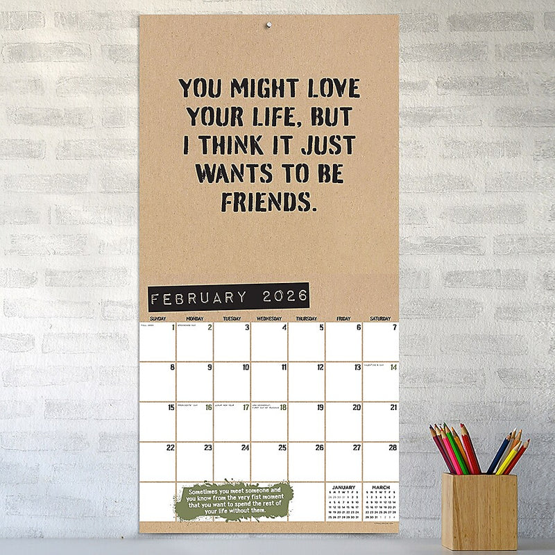 2026 TF Publishing Of Sarcasm 12" x 12" Monthly Wall Calendar (26-1100)