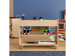 Flash Furniture Bright Beginnings Mobile 5-Section Storage Cart, 24.5"H x 31"W x 16"D, Natural Birch Plywood (MK-KE24145-GG)