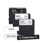 Brother P-touch Btag Label Tape, 1/2" x 13.1’ (12mm x 4m), White on Clear, Black on White, White on Black, 3/Pack (BTAG3M01)