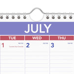 2025-2026 AT-A-GLANCE 12" x 17" Academic Monthly Wall Calendar, Purple/Red (PMA2-28-26)