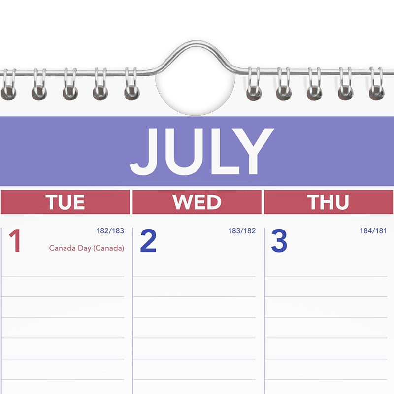 2025-2026 AT-A-GLANCE 12" x 17" Academic Monthly Wall Calendar, Purple/Red (PMA2-28-26)
