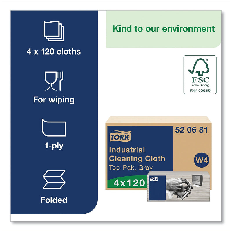 Tork Disinfecting Wipes, Wipes/Container, 4/Carton (TRK520681)