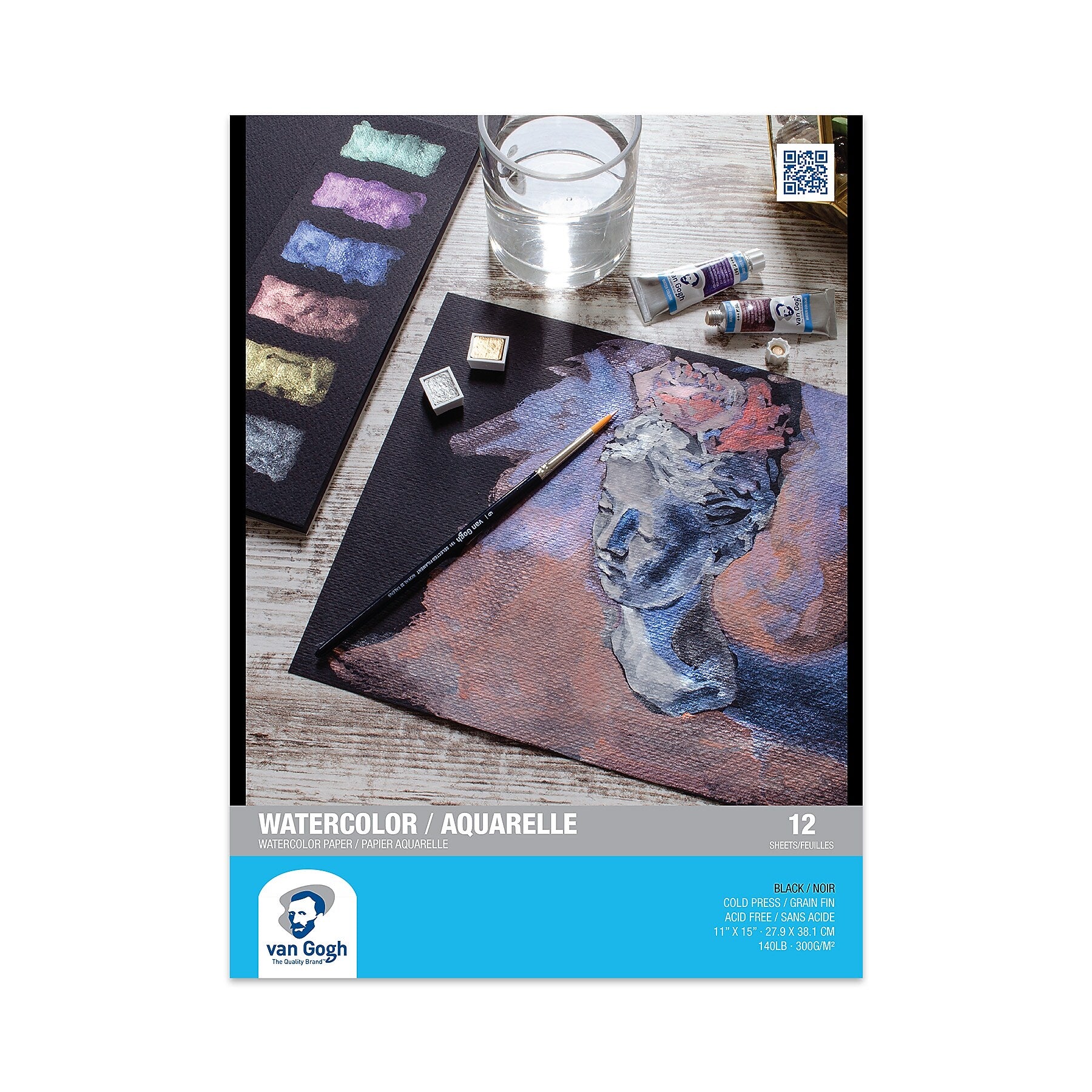 Van Gogh 11" x 15" Watercolor Sketch Pad, 12 Sheets/Pad, 2/Bundle (VNG94178007-2)