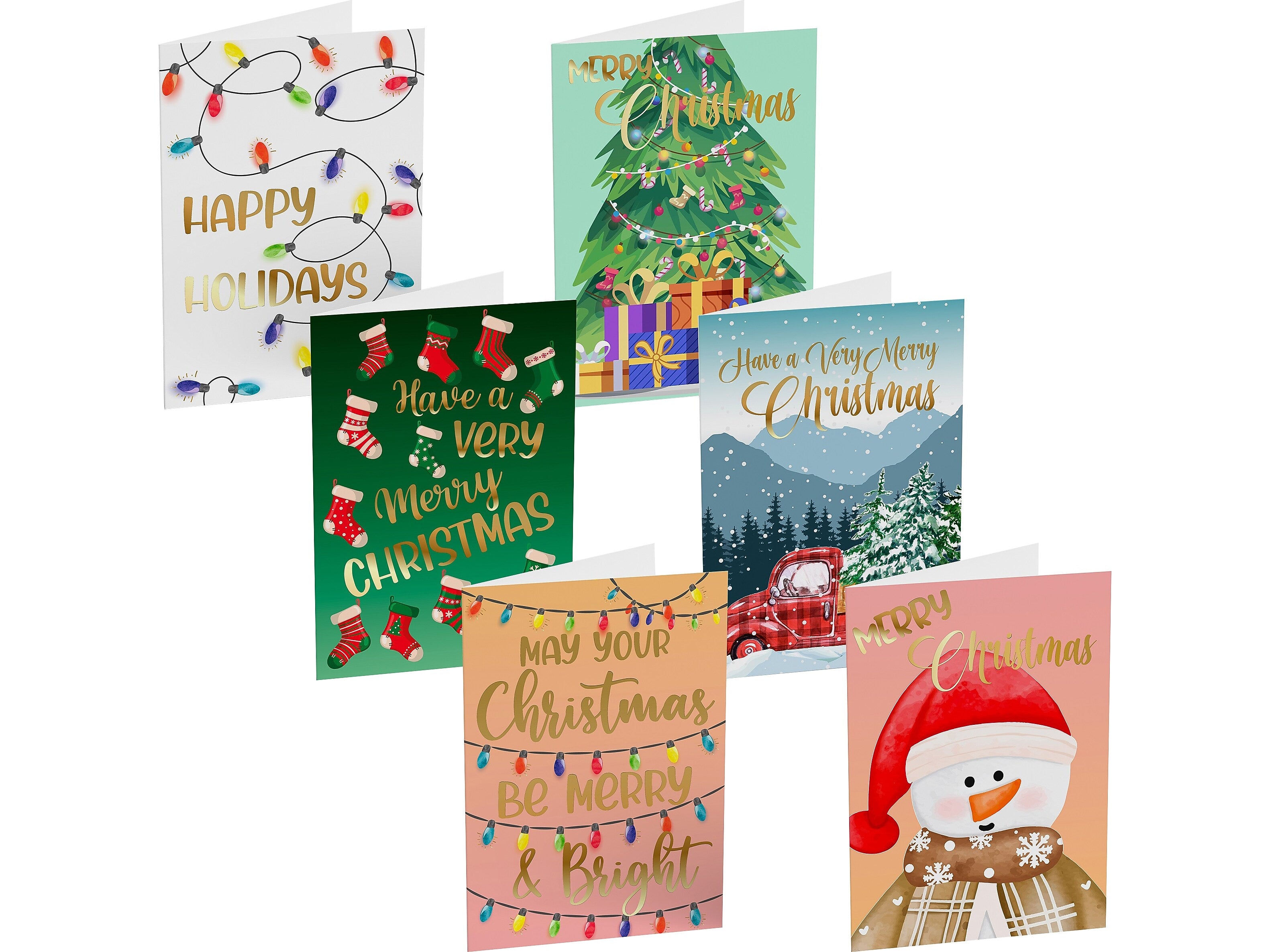 Better Office Christmas Cards, 4" x 6", 50/Pack (64656-50PK)