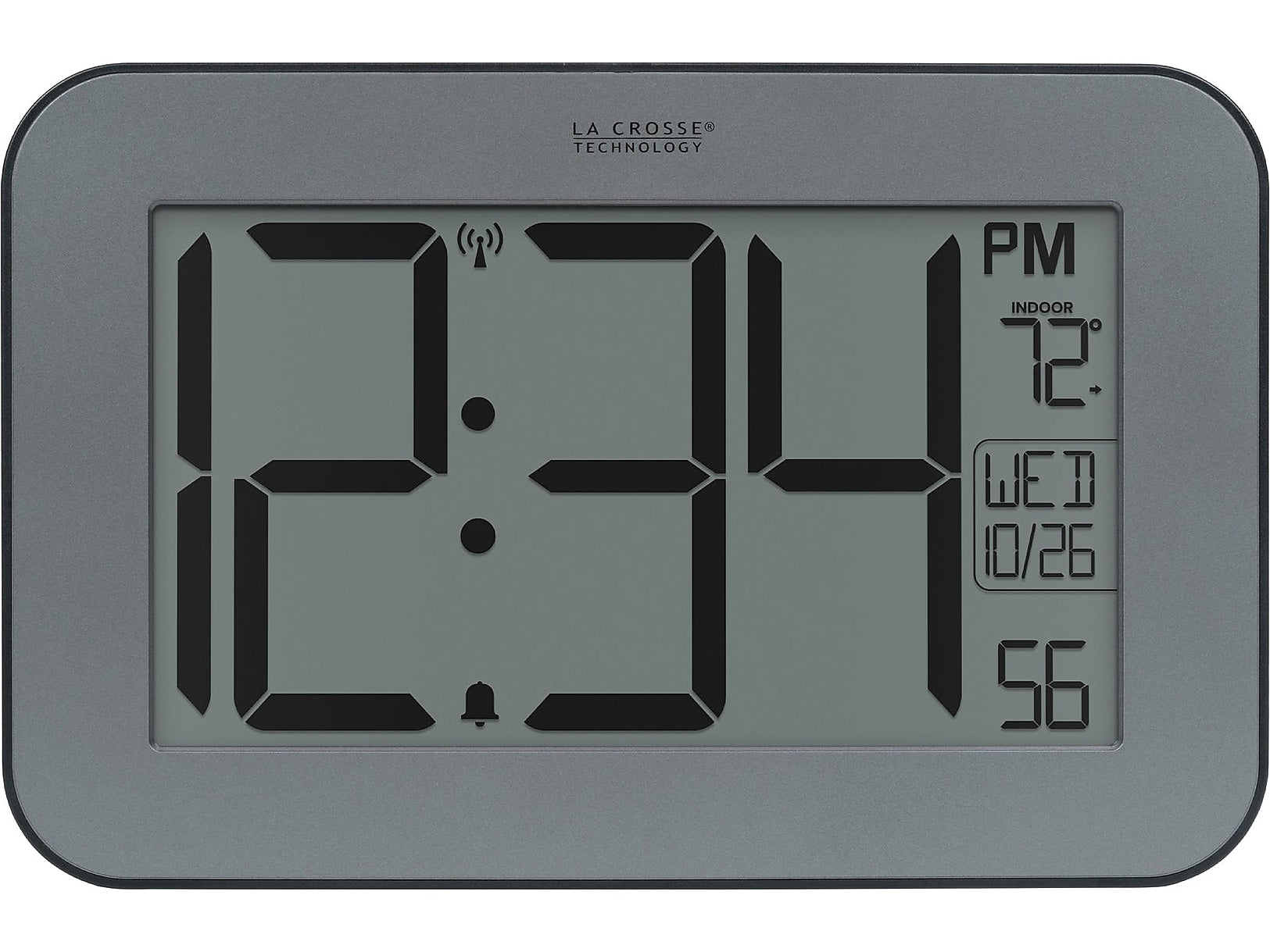 La Crosse Technology Atomic Digital Wall/Table Clock, 10" x 6.5" (513-02927)
