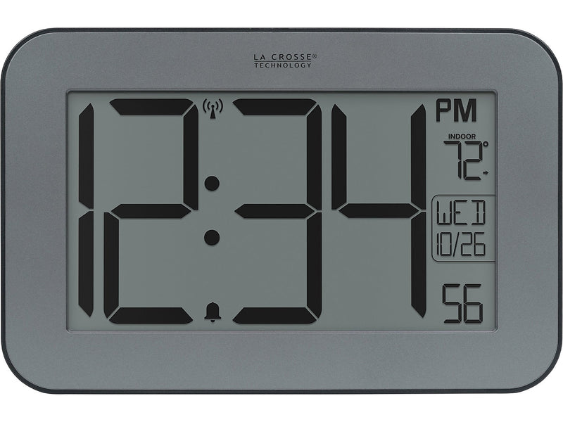 La Crosse Technology Atomic Digital Wall/Table Clock, 10" x 6.5" (513-02927)