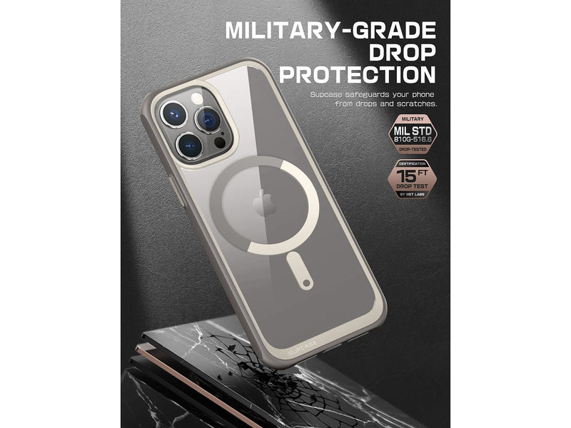 SupCase Unicorn Beetle MAG MagSafe Phone Case for iPhone 15 Pro Max, Gray (SUP-iPhone2023Max-6.7-UBMag-Gray)