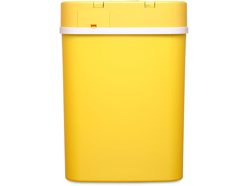 Nine Stars Plastic Sensor Trash Can, 3.2-Gallon, Yellow (DZT-12-5YL)