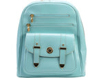 McKlein ROBBINS Leather Laptop Backpack, Medium, Aqua Blue (99588)