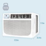 Keystone 18,000/17,700 BTU 230V Window/Wall Air Conditioner with Follow Me LCD Remote Control, White (KSTAW18C)