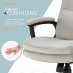 Click365 Ergonomic Velvet Swivel Executive Chair, Gray (CCHR10024C)