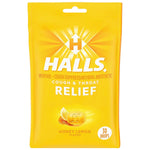 Halls Menthol Cough Drops, Honey Lemon, 30/Pack (62183/5306-OWN)