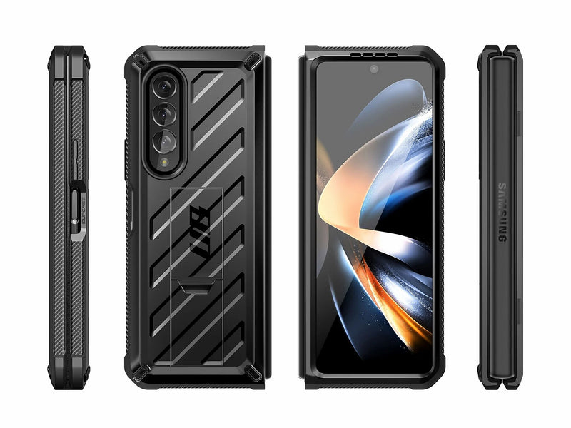 SUPCASE Unicorn Beetle Black Kickstand Case for Samsung Galaxy Z Fold4 (SUP-Galaxy2022-ZFold4-5G-Unicorn-SP-Blac)