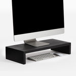 Anji Mountain Mango Wood Monitor Stand, Up to 32" Monitor, Black (MS-FNG-BLK)
