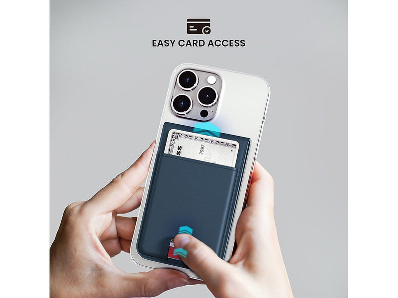 JOURNEY EZMO Magnetic MagSafe Wallet and Phone Stand, Navy Blue (JKW5BU)