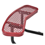 Global Industrial 46" Round Picnic Table, Expanded Metal, Red (277150RD)