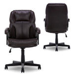Serta Manager's Office Chair, Puresoft® Faux Leather, Roasted Chestnut Brown (43669OSS)