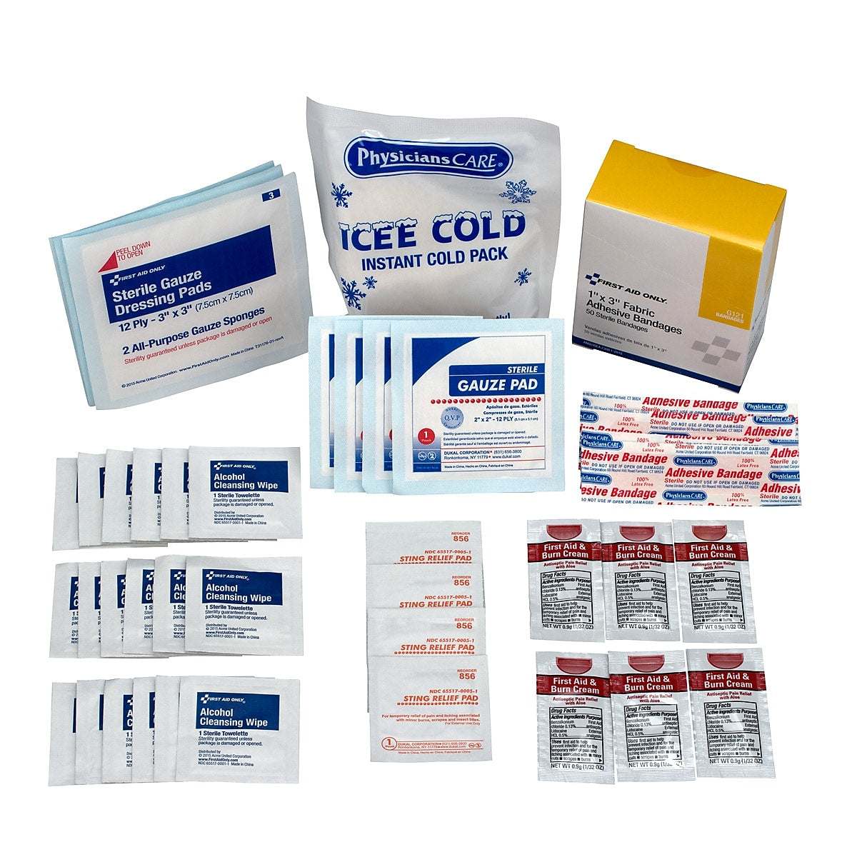 PhysiciansCare First Aid Kit Refill, 25 People, 95 Pieces (40001)