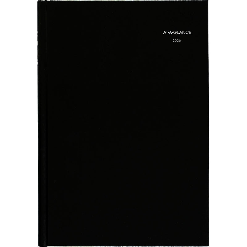 2026 AT-A-GLANCE DayMinder 8" x 11.75" Monthly Planner, Faux Leather Cover, Black (G470H-00-26)