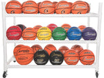 Champion Sports Heavy-Duty Basketball Cart, White (30CART)