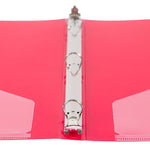 JAM Paper 1/2" 3-Ring Flexible Poly Binder, Fuchsia Pink (PB75237FU)