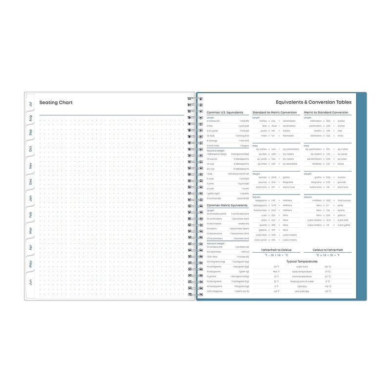 2025-2026 Blue Sky Ditsy Dapple 8.5" x 11" Academic Weekly & Monthly Planner, Plastic Cover, Multicolored (132002-A26)