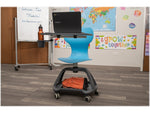 Luxor 24"W All-in-One Student Desk and Chair, Blue/Gray (STUDENT-MTACHR)