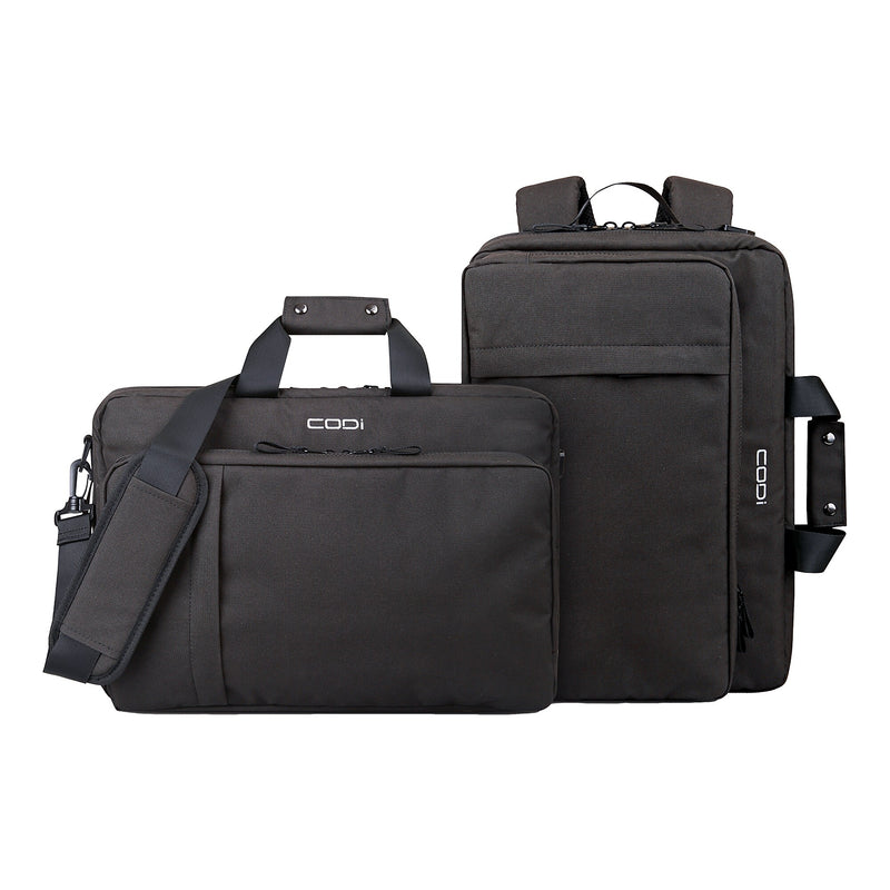 CODi Terra Laptop Hybrid Briefcase/Backpack, Black (TER305-10)